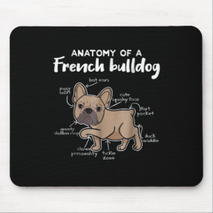 Frenchie-Geschenk  Anatomie eines französischen B Mousepad