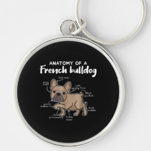 Frenchie-Geschenk  Anatomie eines französischen B Schlüsselanhänger