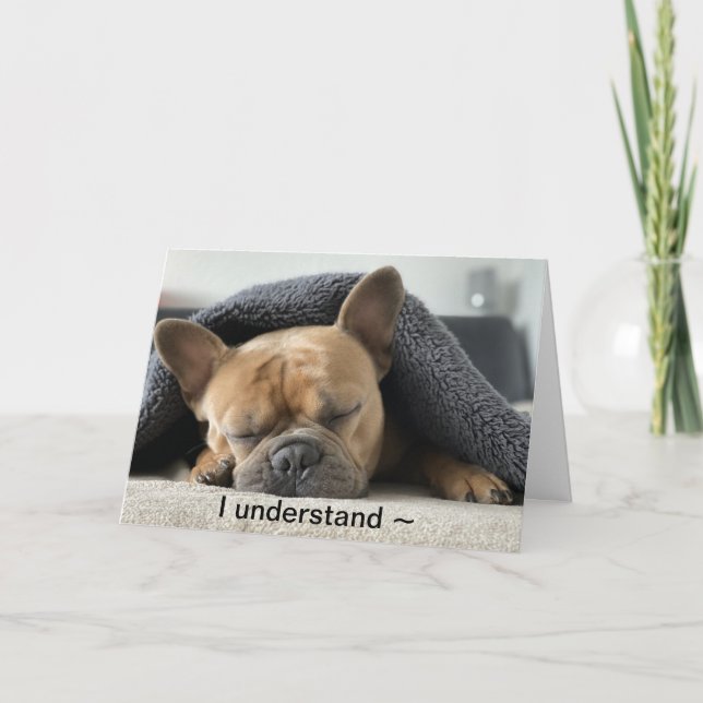 FRENCHIE GET-WELL CARD KARTE (Vorderseite)