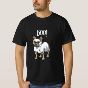 Frenchie Ghost Costume Funny Bulldog Halloween T-Shirt