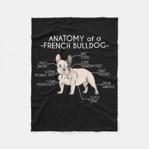 Frenchie Gift   Anatomie eines französischen Bulld Fleecedecke
