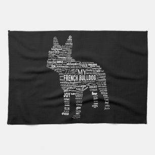Frenchie Gift   I Liebe mein Bulldoge Geschirrtuch