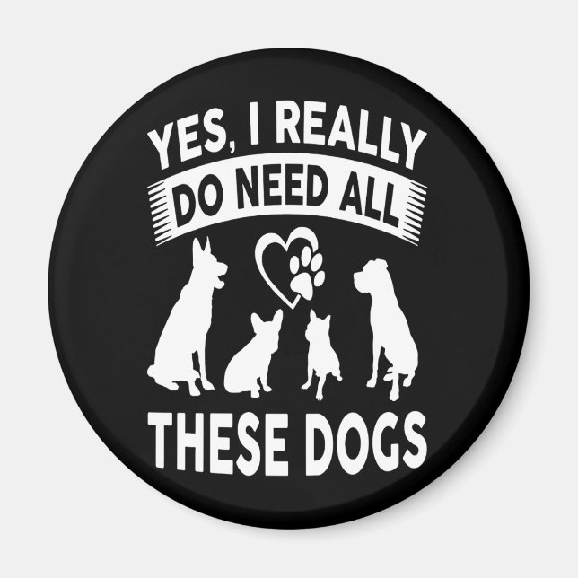 Frenchie Gift |Ja, ich brauche wirklich all diese  Magnet (Vorne)