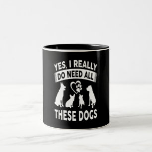 Frenchie Gift Ja, ich brauche wirklich all diese Zweifarbige Tasse