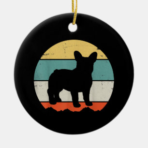 Frenchie Gift   Vintages Französisches Bulldog-Ges Keramik Ornament