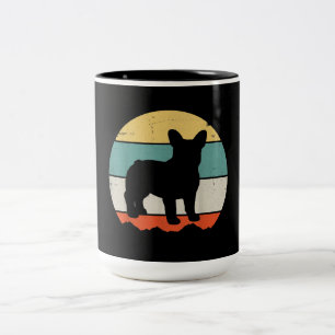Frenchie Gift Vintages Französisches Bulldog-Ges Zweifarbige Tasse