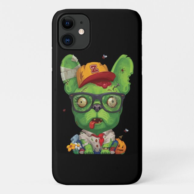 Frenchie Gift | Zombie French Bulldog Case-Mate iPhone Hülle (Rückseite)