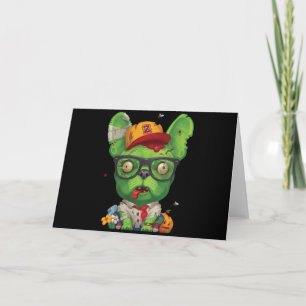 Frenchie Gift Zombie French Bulldog Karte