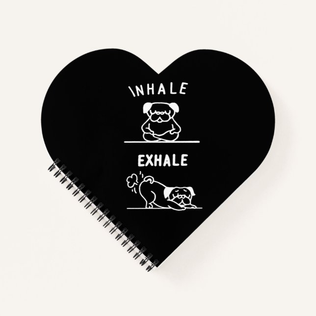 Frenchie Gift | Zur Inhalation von Exhale Notizbuch (Vorderseite)