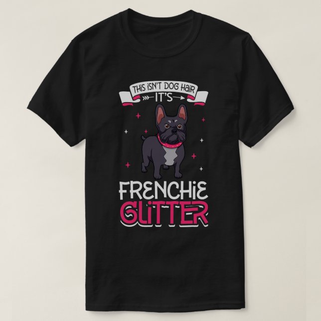 Frenchie Glitzer T-Shirt (Design vorne)