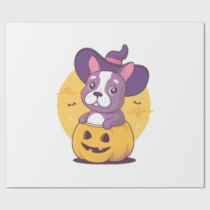 Frenchie Halloween Geschenkpapier