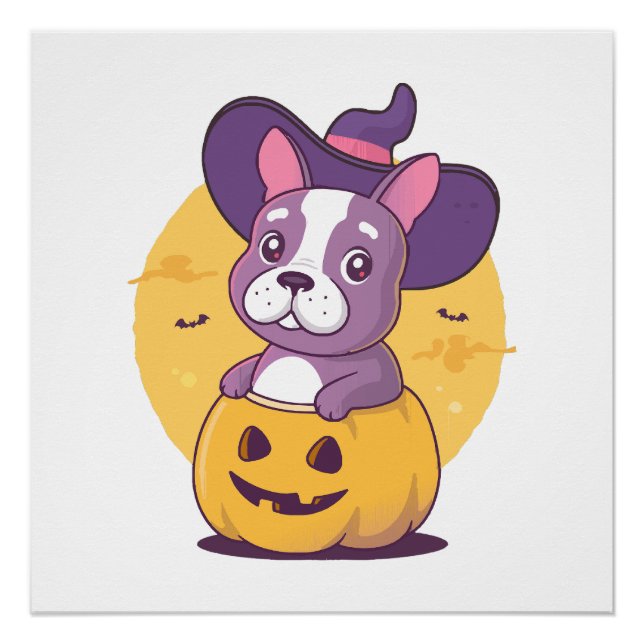 Frenchie Halloween Poster (Vorderseite)