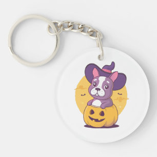 Frenchie Halloween Schlüsselanhänger