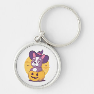 Frenchie Halloween Schlüsselanhänger