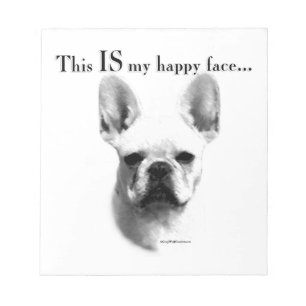 Frenchie Happy Face Notizblock
