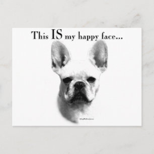 Frenchie Happy Face Postkarte