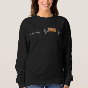Frenchie Heartbeat Dog Süße Tier Pet French Bull Sweatshirt