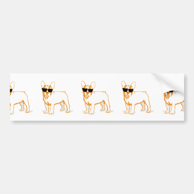 Frenchie Howlelu Autoaufkleber (Vorne)