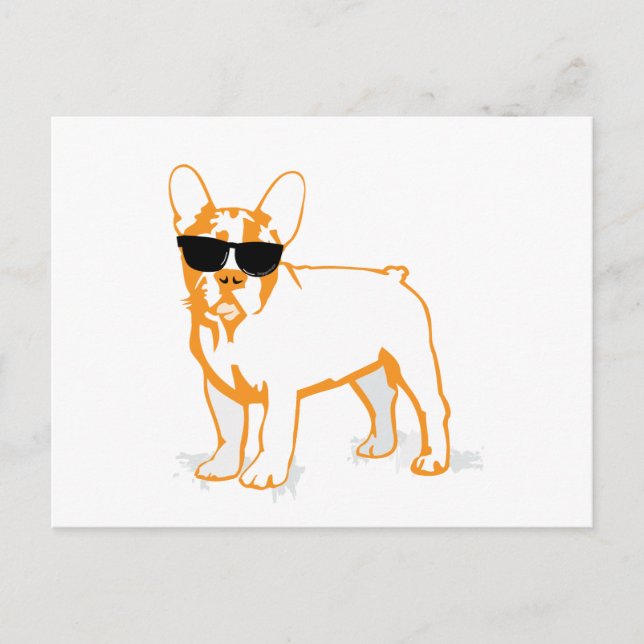 Frenchie Howlelu Postkarte (Vorderseite)