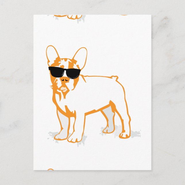 Frenchie Howlelu Postkarte (Vorderseite)
