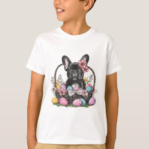 Frenchie Hund Ostern Frenchie Hund Eier Kunstwerk T-Shirt