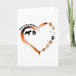 Frenchie Jeder Hund zählt Golden Heart Pads Karte