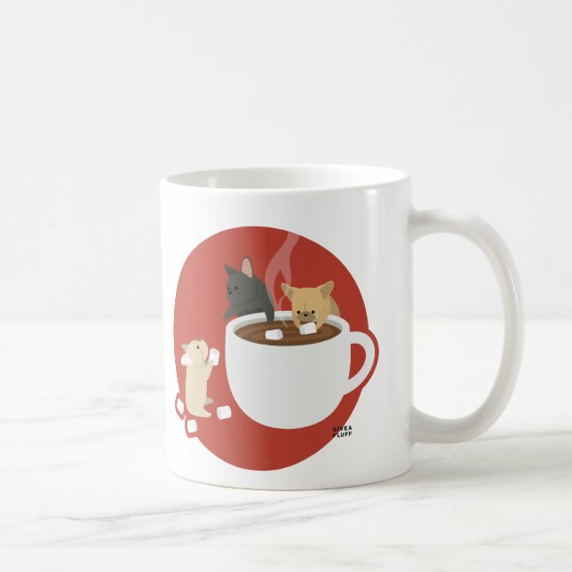 Frenchie Kakao Kaffeetasse (Rechts)