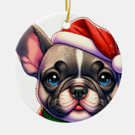 Frenchie Keramik Ornament
