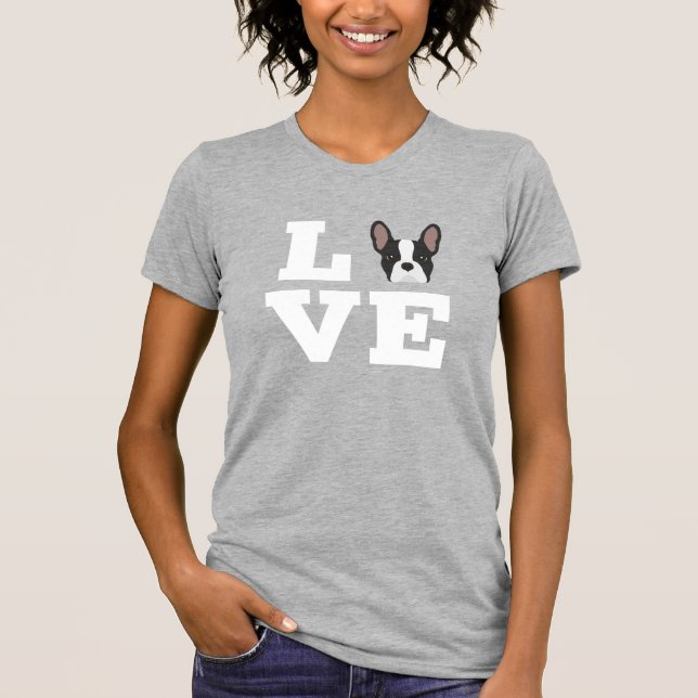 Frenchie Liebe T - Shirt (Vorderseite)