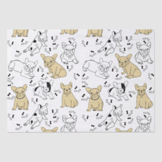 Frenchie Lieben Knochen Seidenpapier