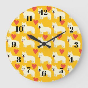 Frenchie-Liebhaber Große Wanduhr