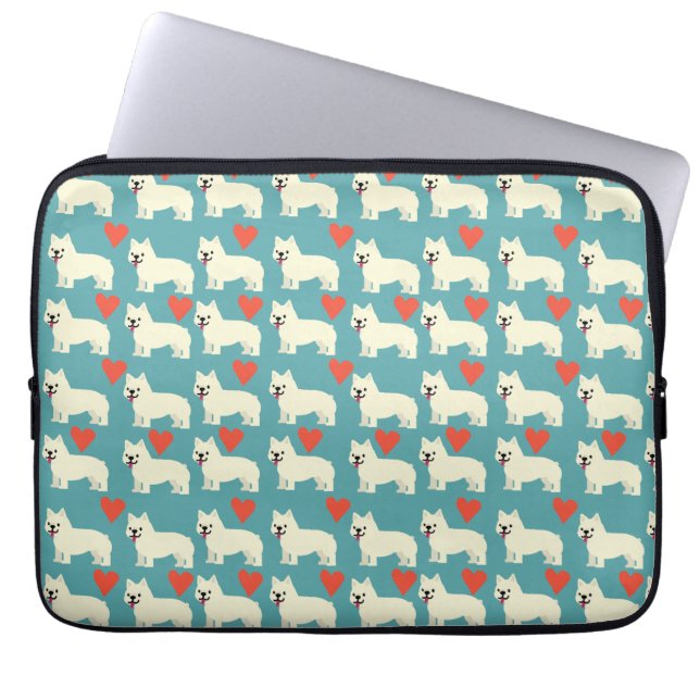 Frenchie-Liebhaber Laptopschutzhülle (Vorderseite)
