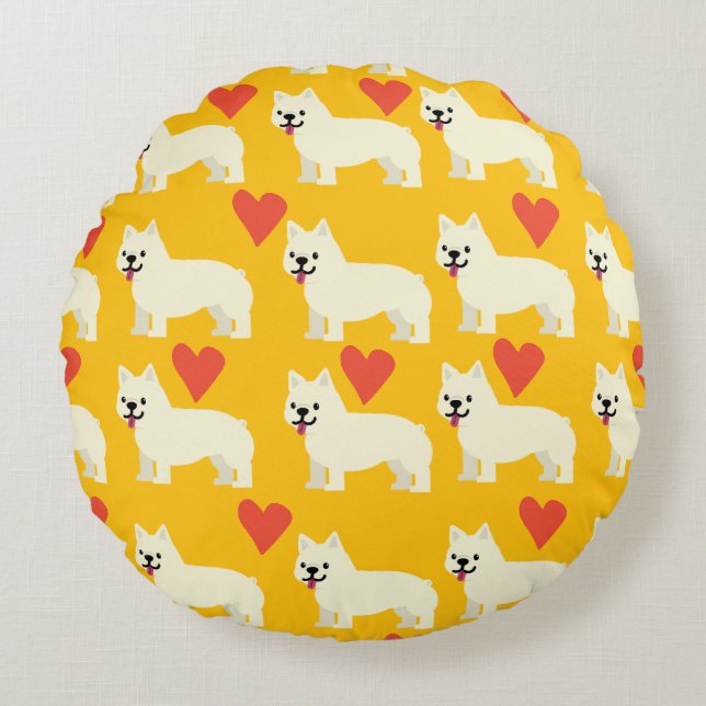 Frenchie-Liebhaber Rundes Kissen (Vorderseite)