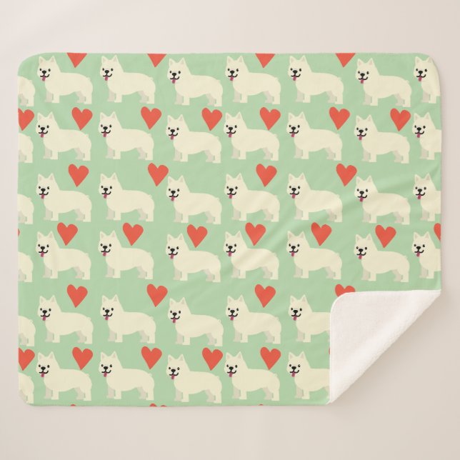 Frenchie Liebhaber Sherpadecke (Vorderseite (Horizontal))