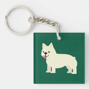 Frenchie Lover Green Schlüsselanhänger
