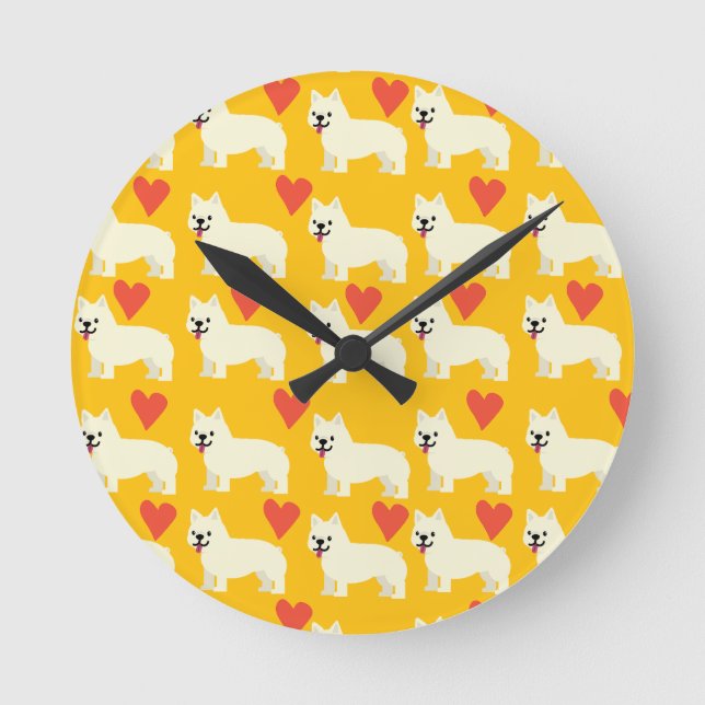 Frenchie Lover Runde Wanduhr (Vorderseite)