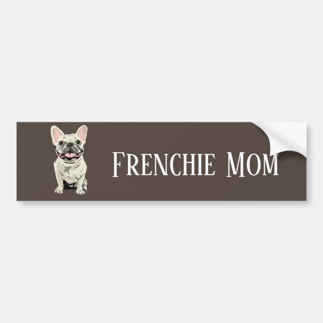 Frenchie Mama Autoaufkleber (Vorne)