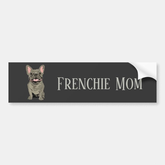 Frenchie Mama Autoaufkleber (Vorne)