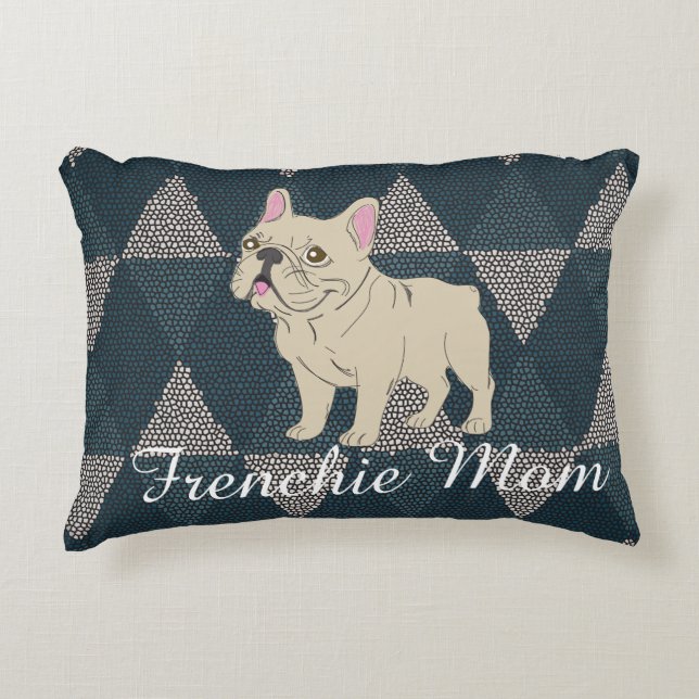 Frenchie Mama Dekokissen (Vorderseite)
