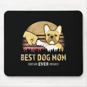 Frenchie Mama Ever Vintager French Bulldog Puppy L Mousepad