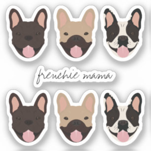 Frenchie Mama French Bulldogs Aufkleber