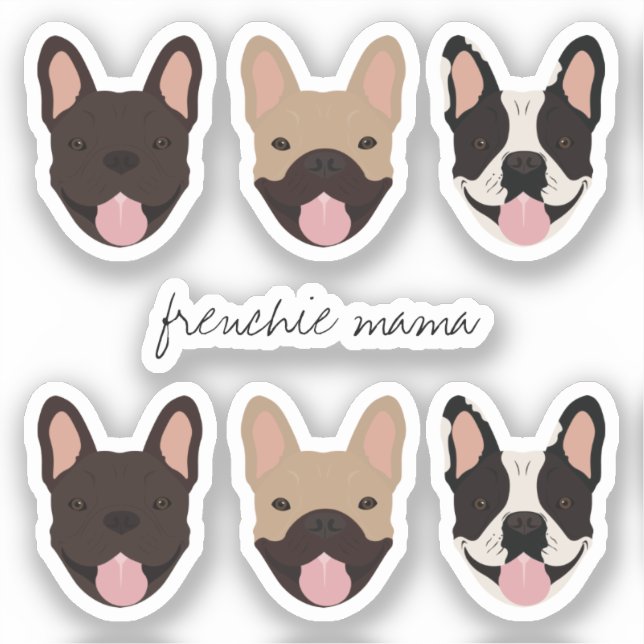 Frenchie Mama French Bulldogs Aufkleber (Vorderseite)