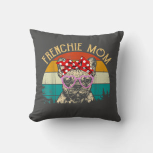 Frenchie Mama Geschenk Vintag Retro Style Bulldog Kissen