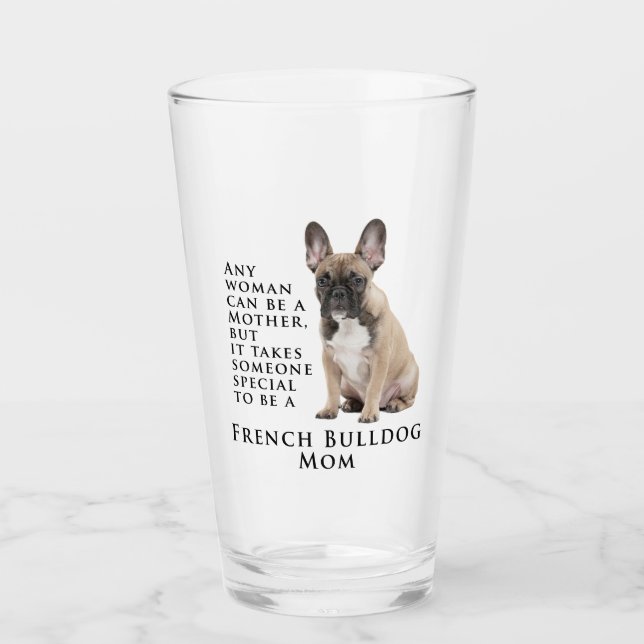 Frenchie Mama Glass Tumbler (Vorderseite)
