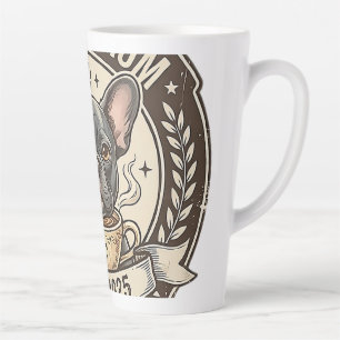 Frenchie-Mama-Kaffee-Power-Vintage-Design Milchtasse