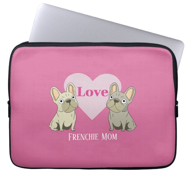 Frenchie Mama Laptopschutzhülle (Vorderseite)