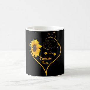 Frenchie-Mama mit Sonnenblume Süße Frenchie-Liebha Kaffeetasse