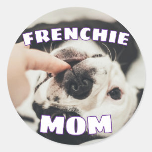 Frenchie Mama Papa Französische Bulldogge Liebhabe Runder Aufkleber