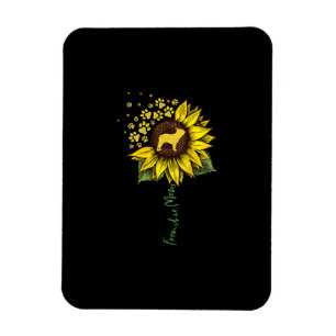 Frenchie Mama Sonnenblume Französische Bulldogge L Magnet