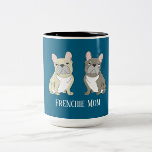 Frenchie Mama Zweifarbige Tasse